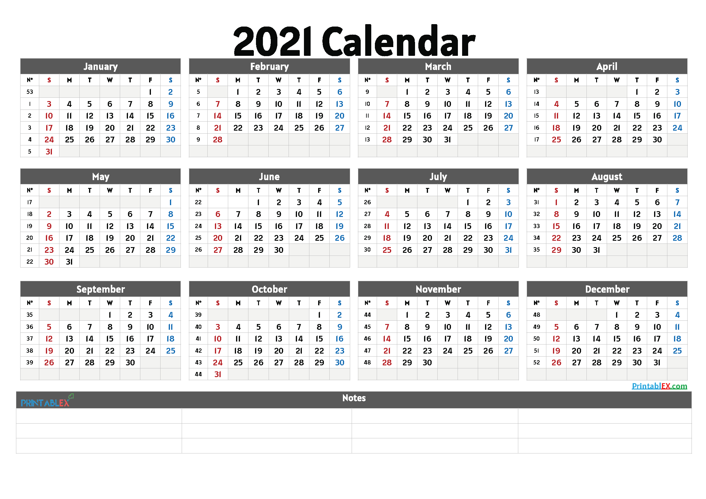 2 Year Annual Calendar Printable 2020 And 2021 | Printable-2021 Yearly 2 Page Calendar