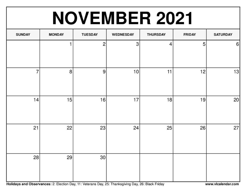 20+ Calendar 2021 November - Free Download Printable-2021 Calendar For August Through December