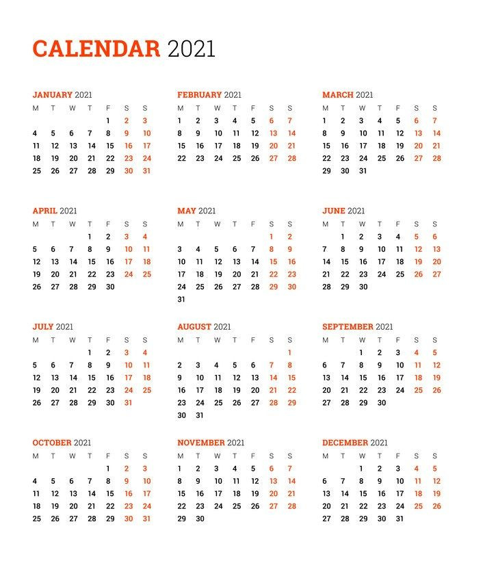 20+ Calendar 2021 Vertical - Free Download Printable-Free Printable Monthly Calendars 2021 For Bills