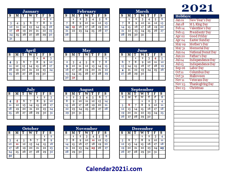 20+ Editable 2021 Calendar Template Word - Free Download-2021 Calendar Printable Template