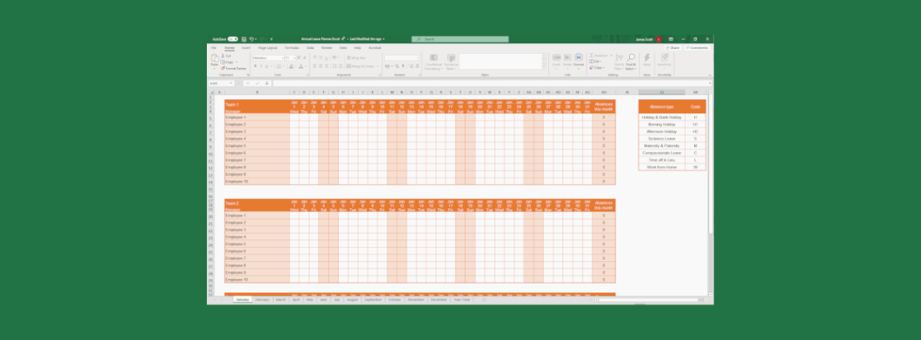 20 Holiday Planner Template - Excel Templates-2021 Printable Employee Vacation Schedule