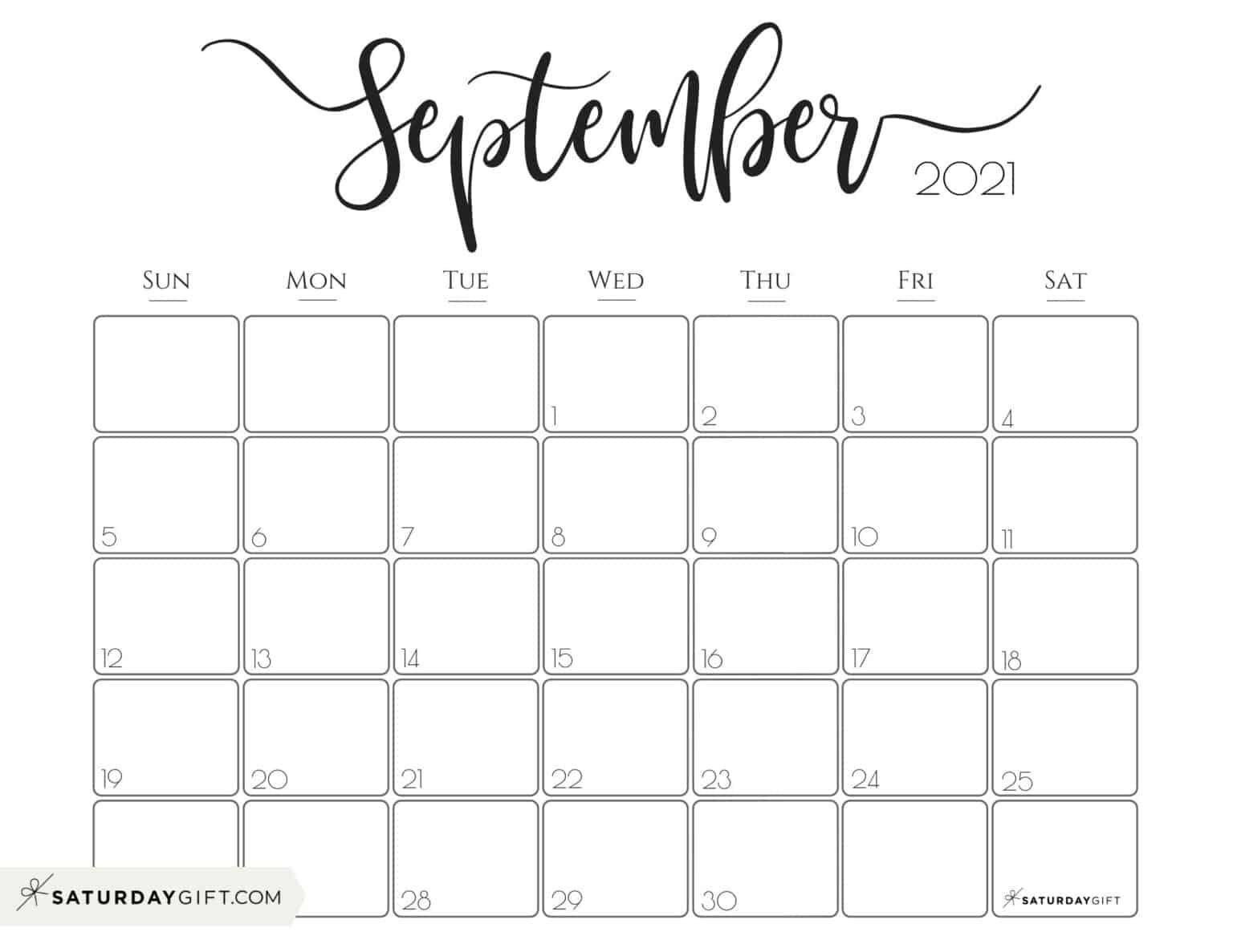 20+ September 2021 Calendar - Free Download Printable-Free Printable Calendar 2021 September