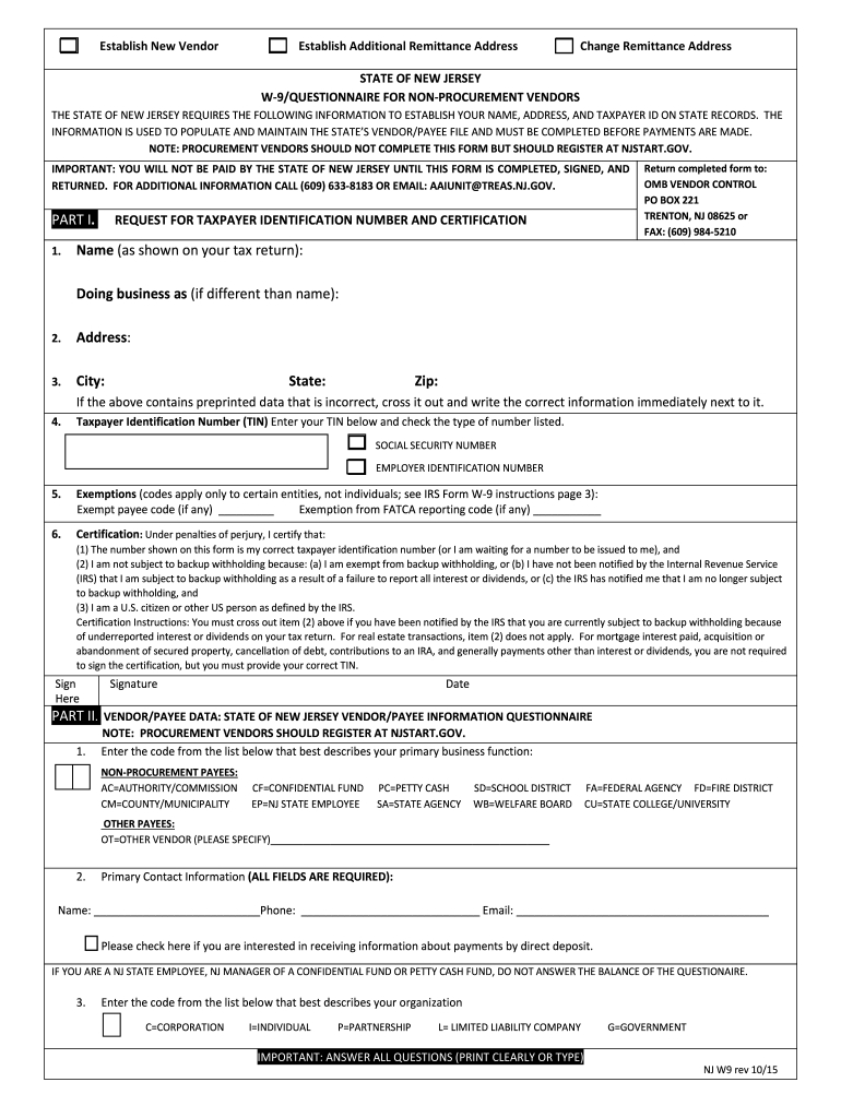 2015-2021 Form Nj W-9 Fill Online, Printable, Fillable-Printable Blank 2021 W 9 Form