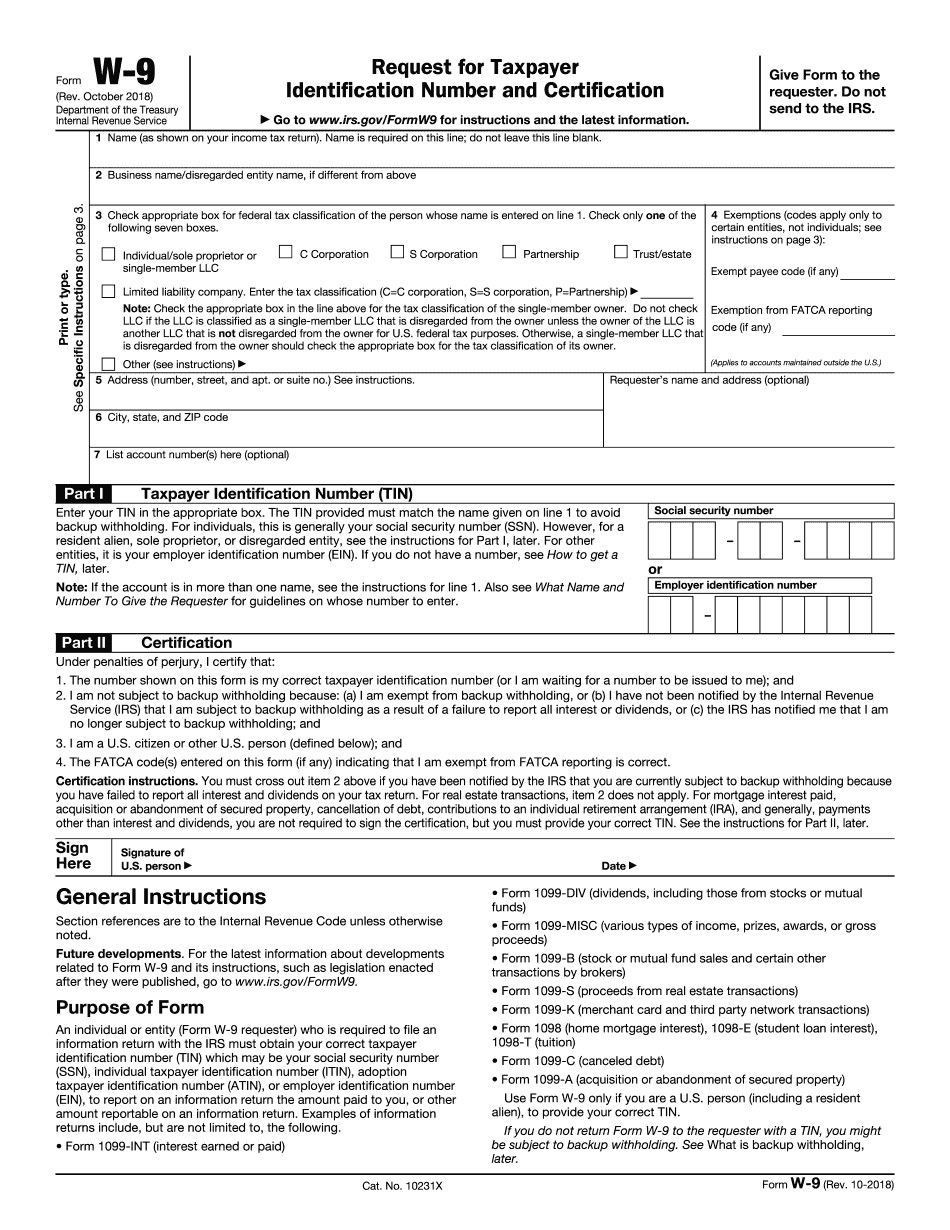 2015 Irs W9 Form W 9 Form 2019 Printable Irs W 9 Tax Blank-Blank I-9 Form 2021