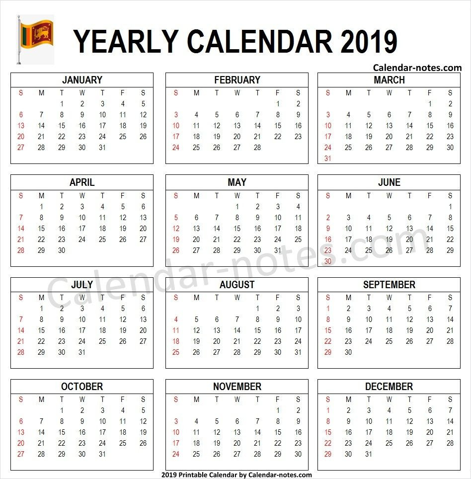 2019 Calendar Sri Lanka Pdf | 2019 Calendar, Daily-Day Calendar In Sri Lanka 2021