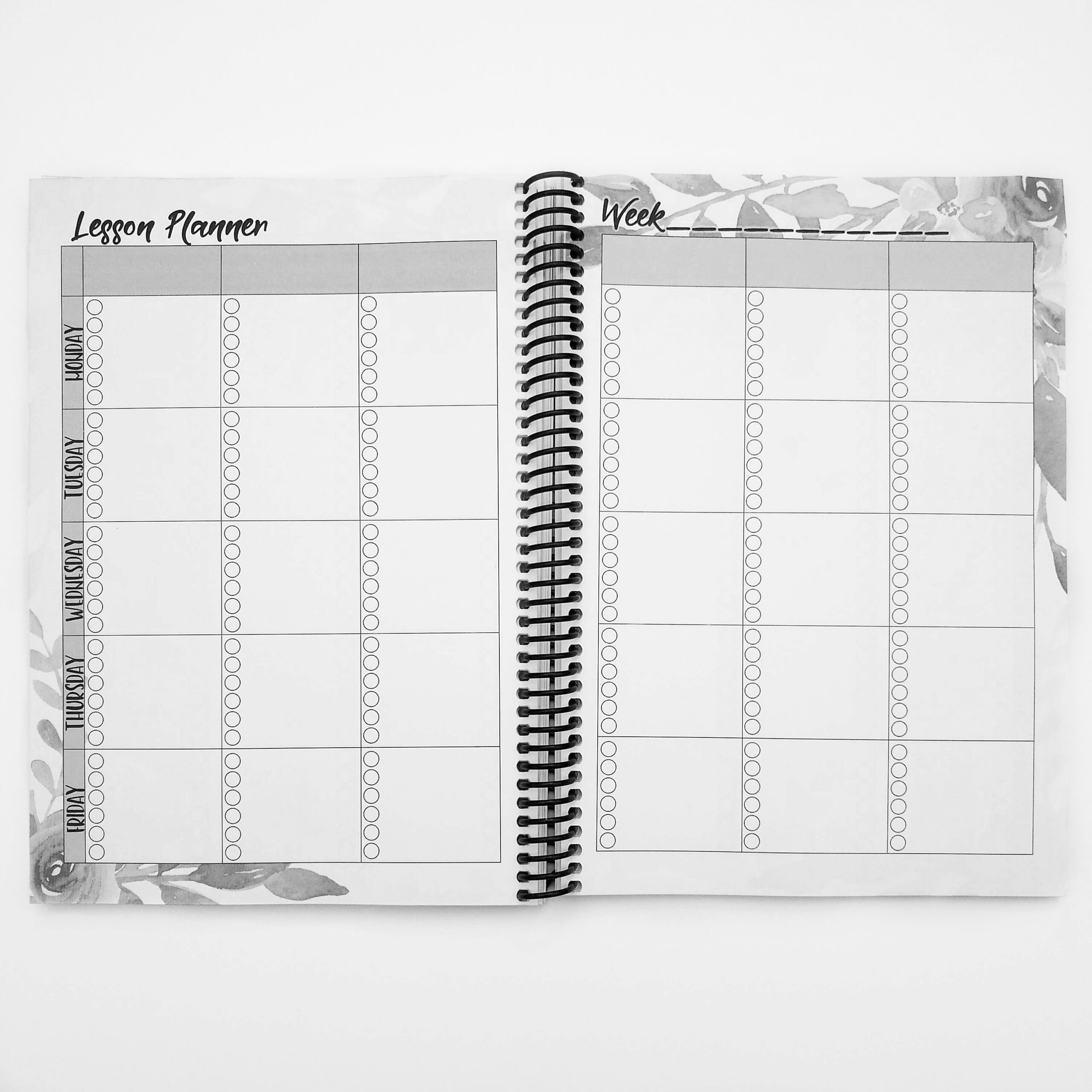 2021 - 2022 Weekly Planner &amp; Homeschool Lesson Planner-June 2021 Calendar Printable 2 Page Spread