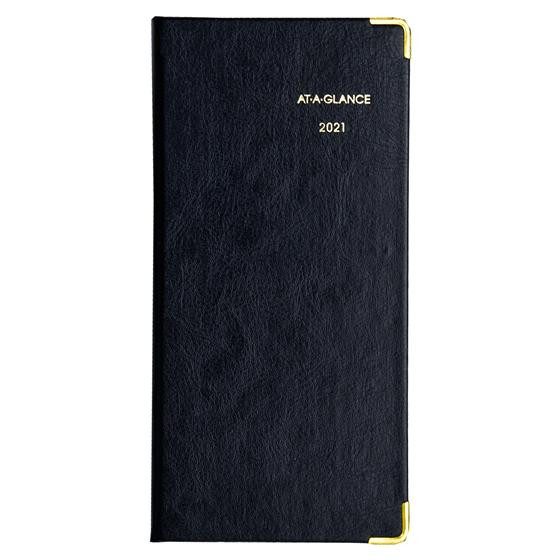2021 At-A-Glance 70-1110 Fine Diary Weekly Planner, 3-1/8-Pocket Calendar 2021 Printable Journal Entry