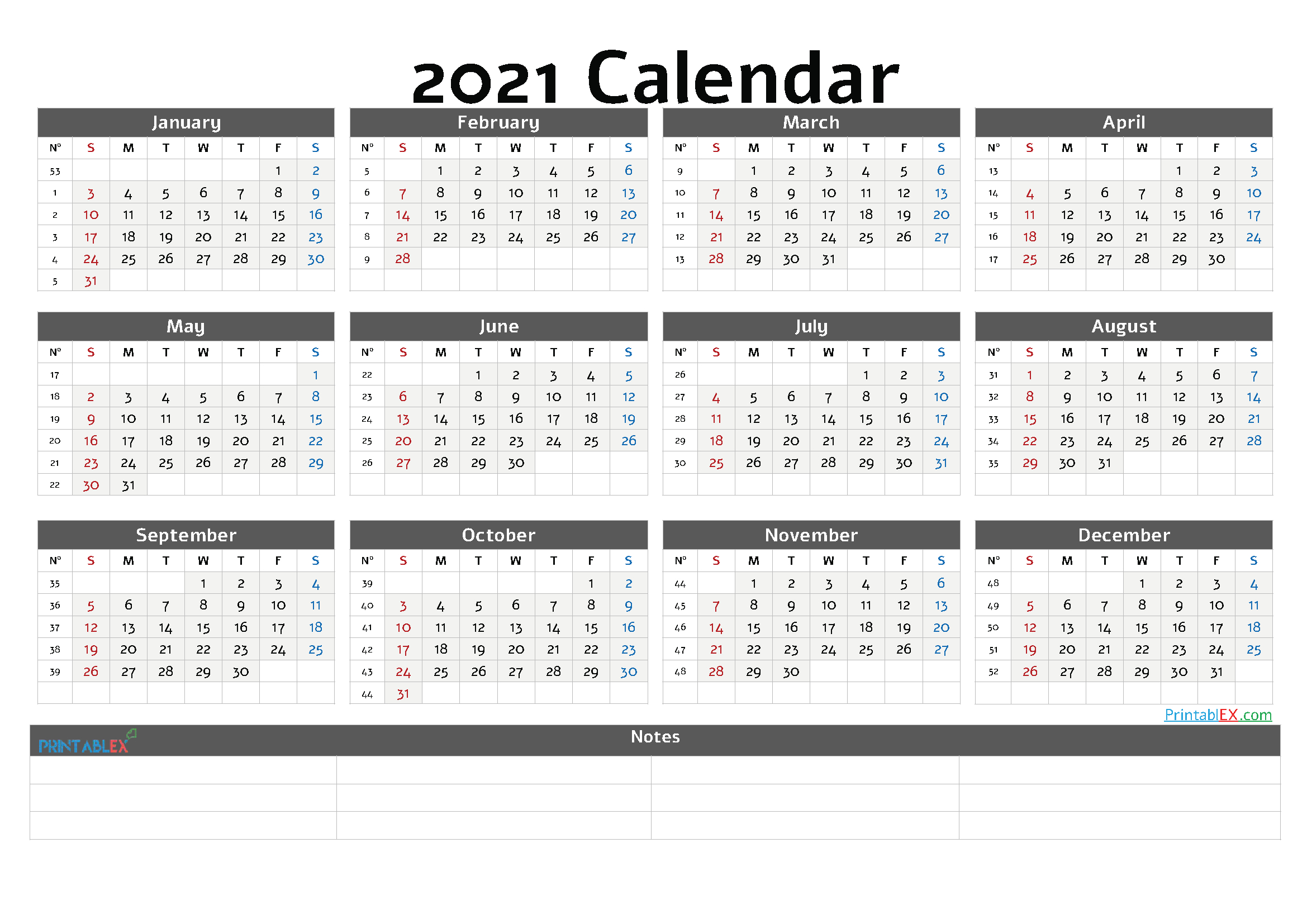 2021 Calendar In Weeks | Calendar 2021-Calendar 2021 With Week Numbers