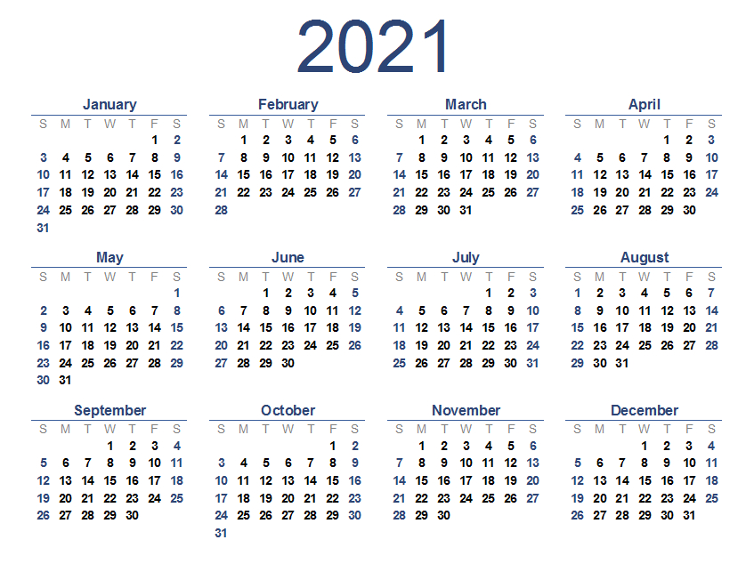 2021 Calendar Printable - Printable Calendar-Free Printable Calendars 2021