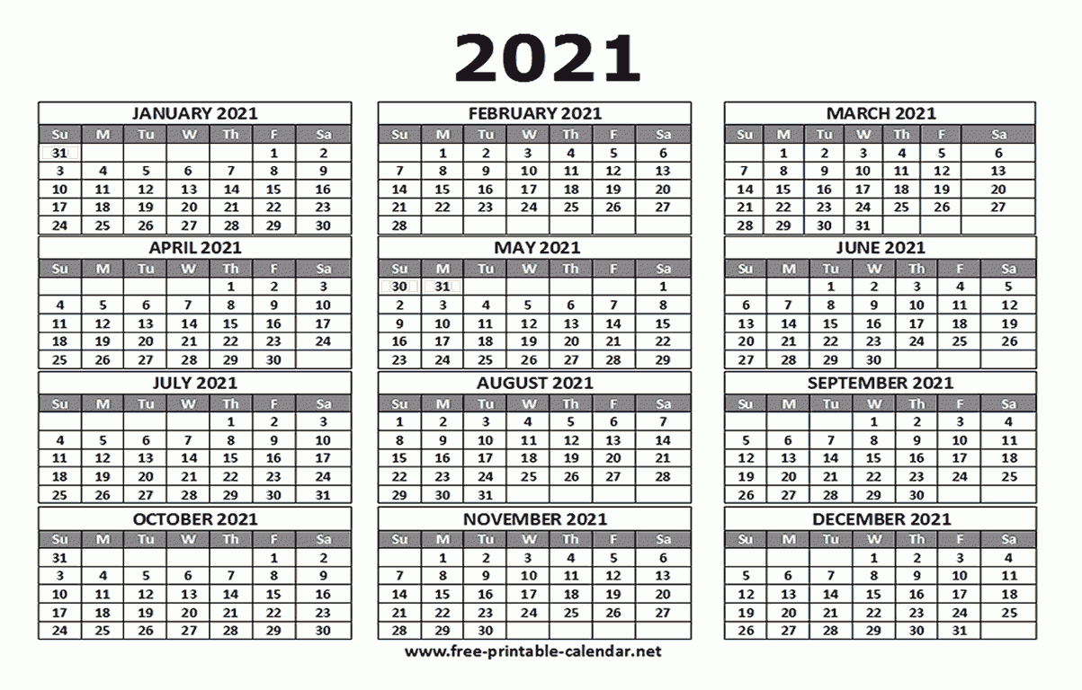 2021 Calendar Template - Download Printable Templates.-2021 Calendar Printable Template