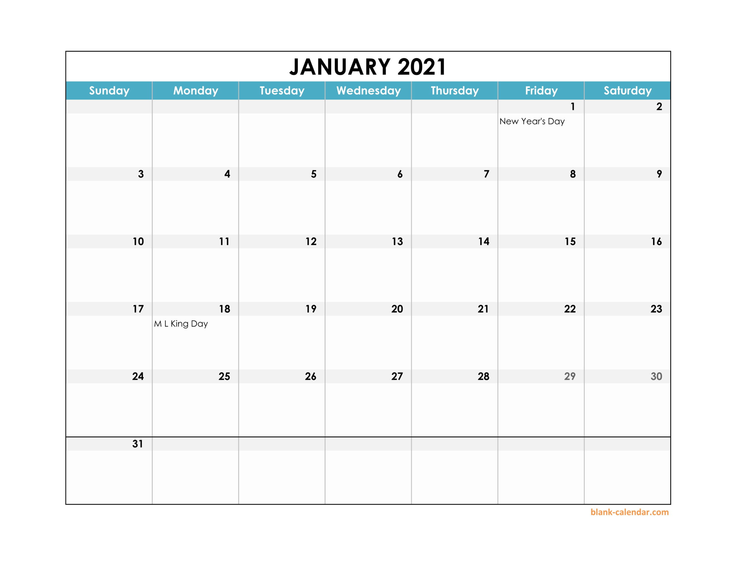 2021 Calendar Template Excel-Fillable Word Calendar 2021