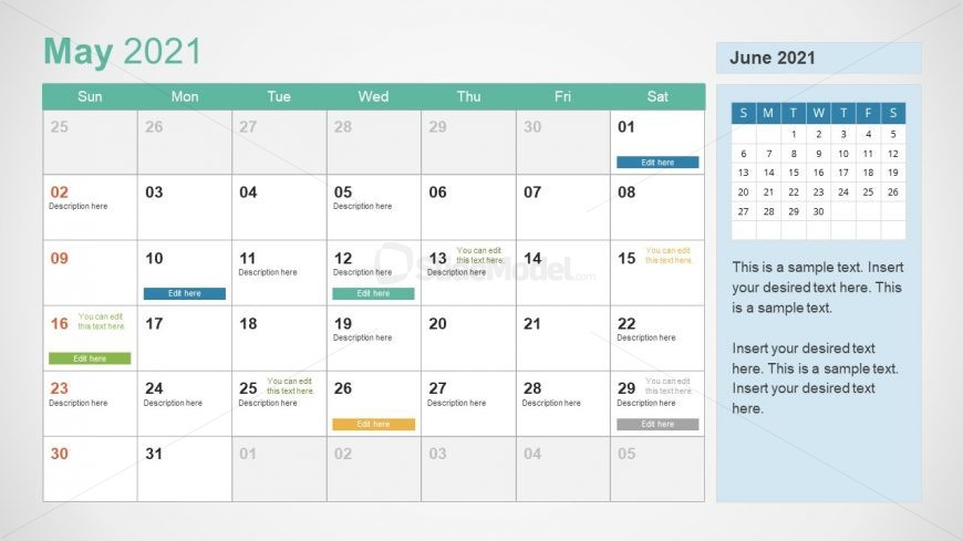 2021 Calendar Template May Powerpoint - Slidemodel-2 Page 2021 Calendar Template