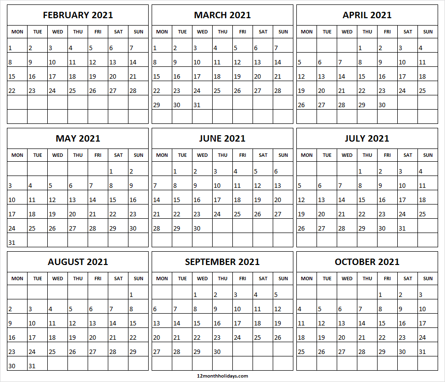 2021 Calendar Templates Editable By Word - 2021 Printable-2021 Attendance Calendar Printable Pdf