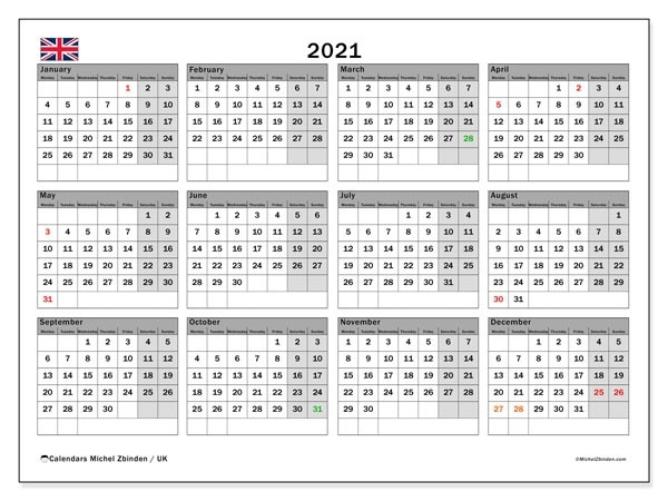2021 Calendar Uk Bank Holidays | Qualads-2021 Calendar With Holidays Uk