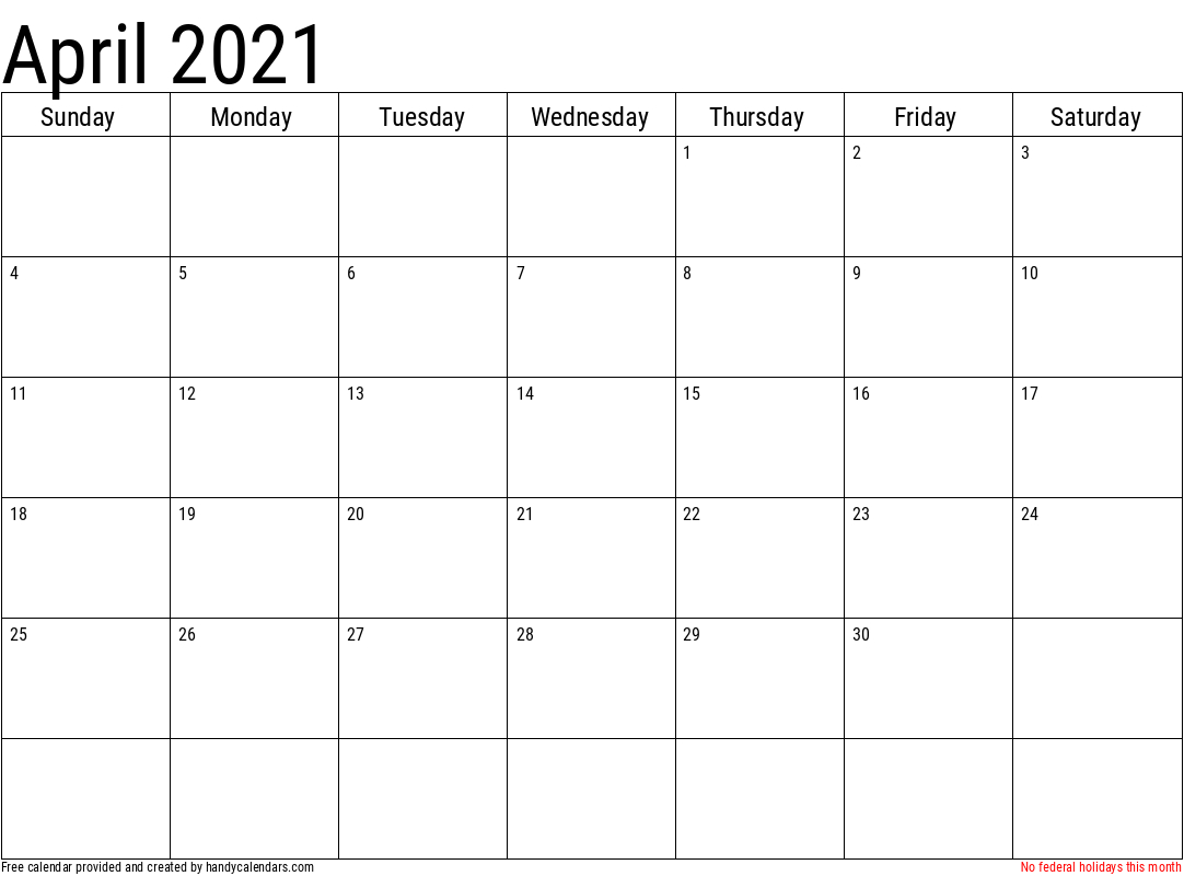 2021 Calendar With Holidays Templates - Handy Calendars-Employee Vacation Calendar Grid 2021