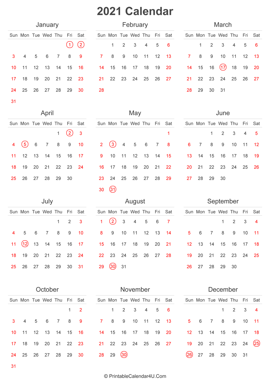 2021 Calendar With Uk Bank Holidays Highlighted (Portrait-2021 Calendar With Holidays Uk