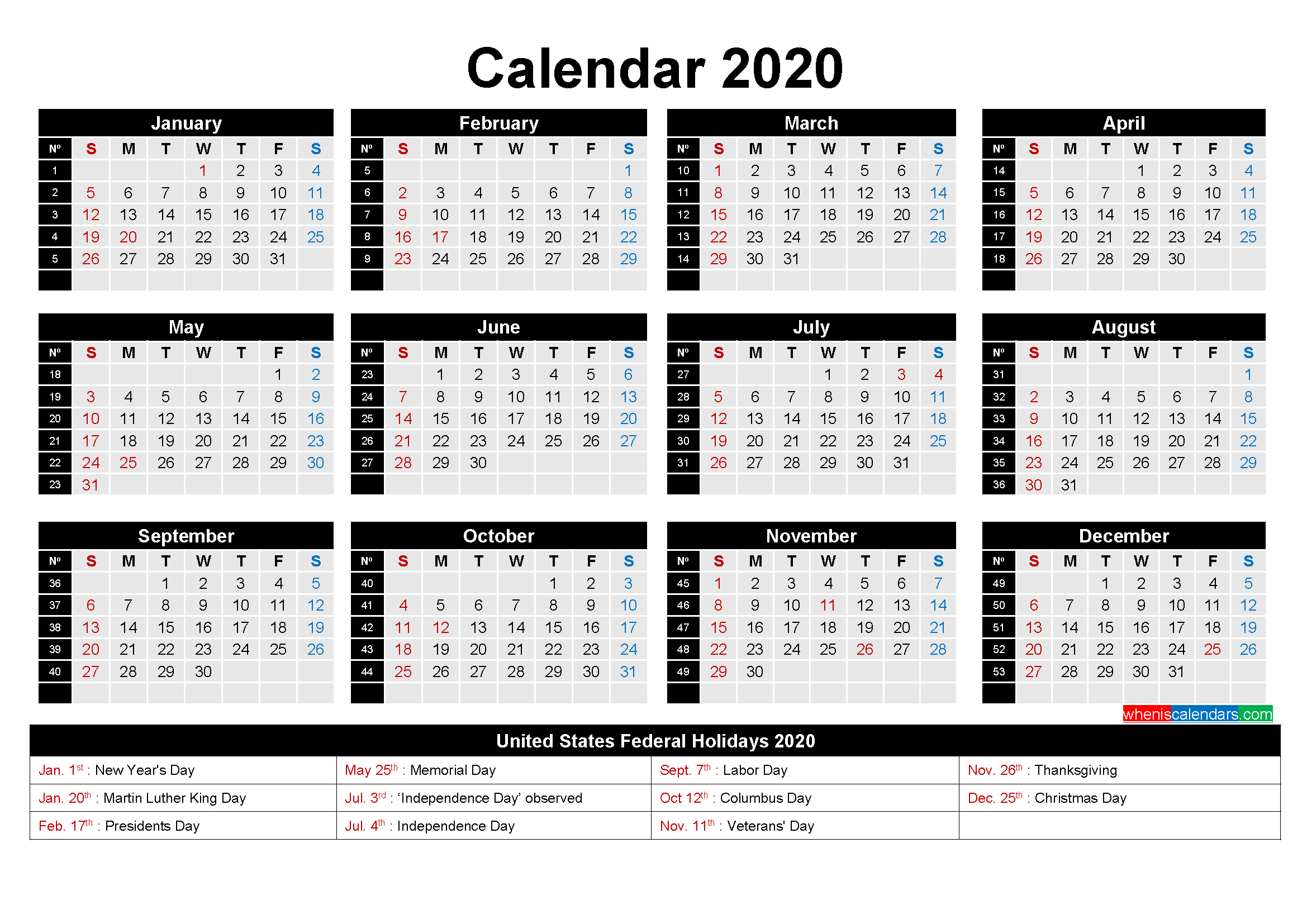 2021 Calendar With Week Number Printable Free / Free-2021 Payday Working Days Calendar