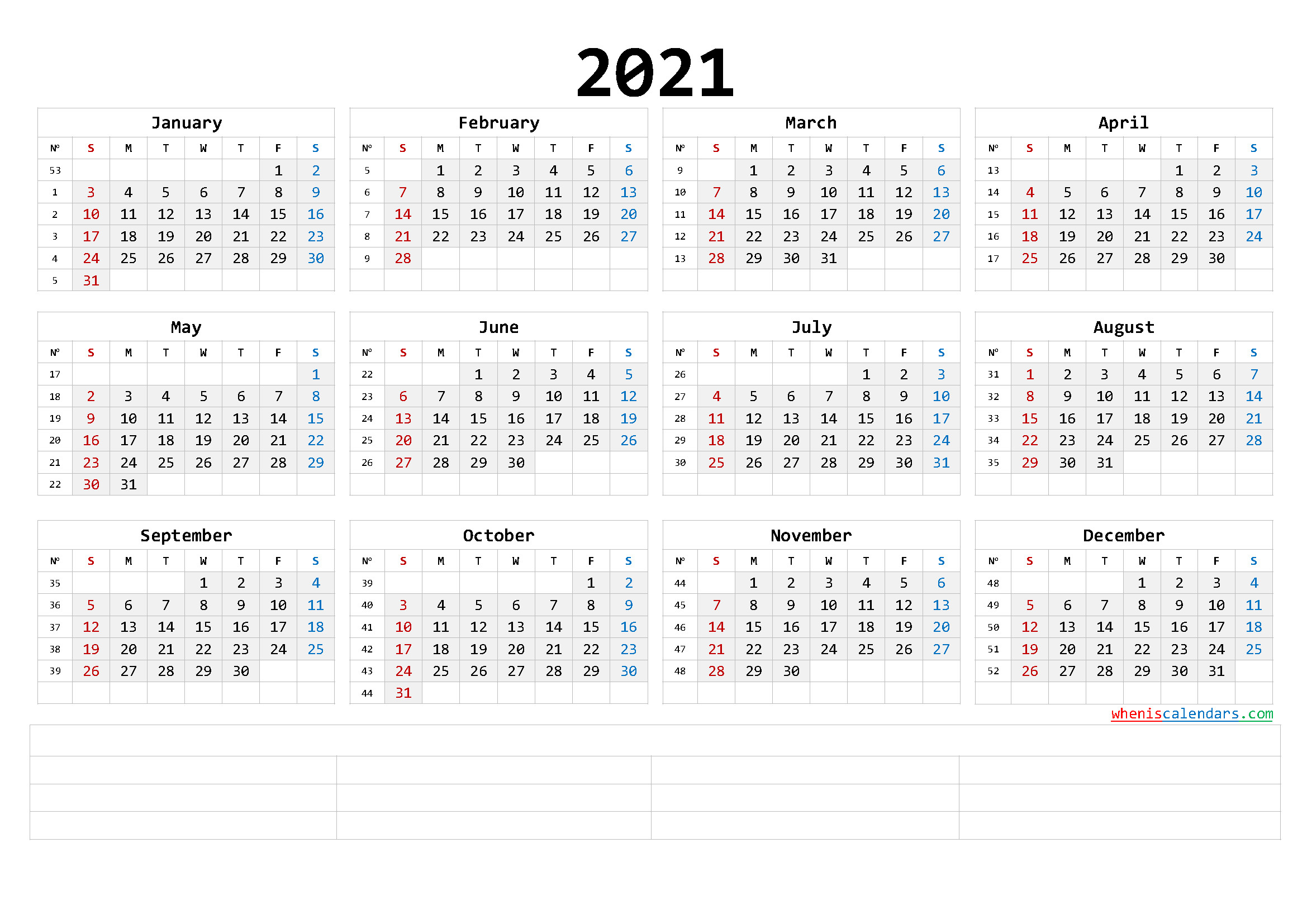 2021 Calendar With Week Number Printable Free - Free Printable Calendar Printable Monthly-2021 Calendar Template Word