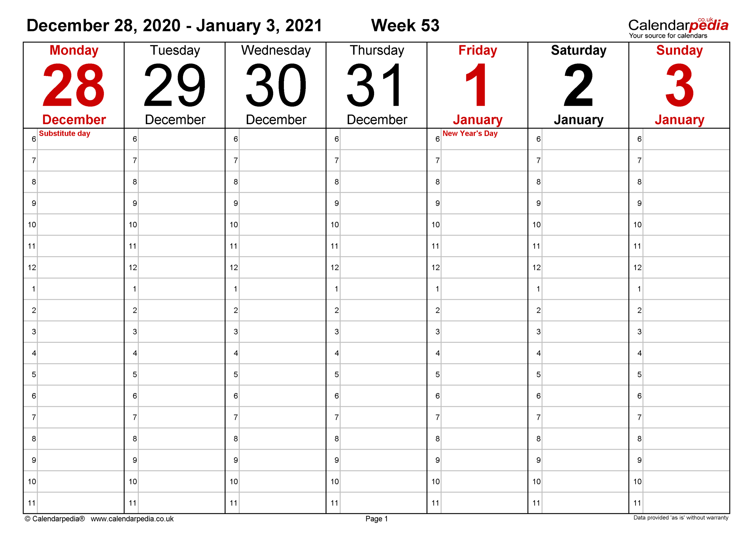 2021 Calendar With Week Number Printable Free / Week-Excel Calendar With Week Numbers 2021