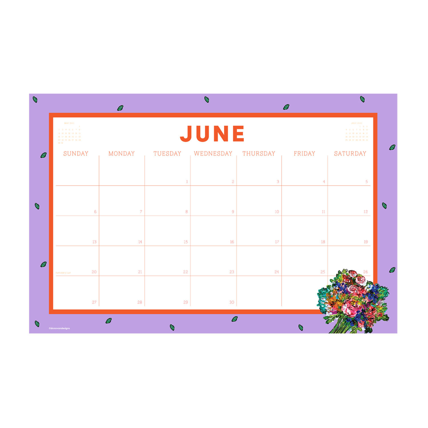2021 Desk Calendar | Donovan Designs-2021 Calendar With Large Squares