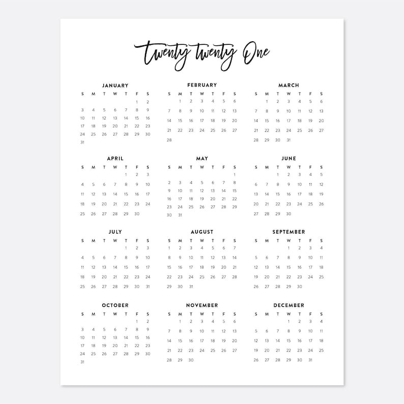 2021 Desk Calendar Printable Calendar 2021 Calendar Year-Full Size Feb 2021 Calendar To Print Free