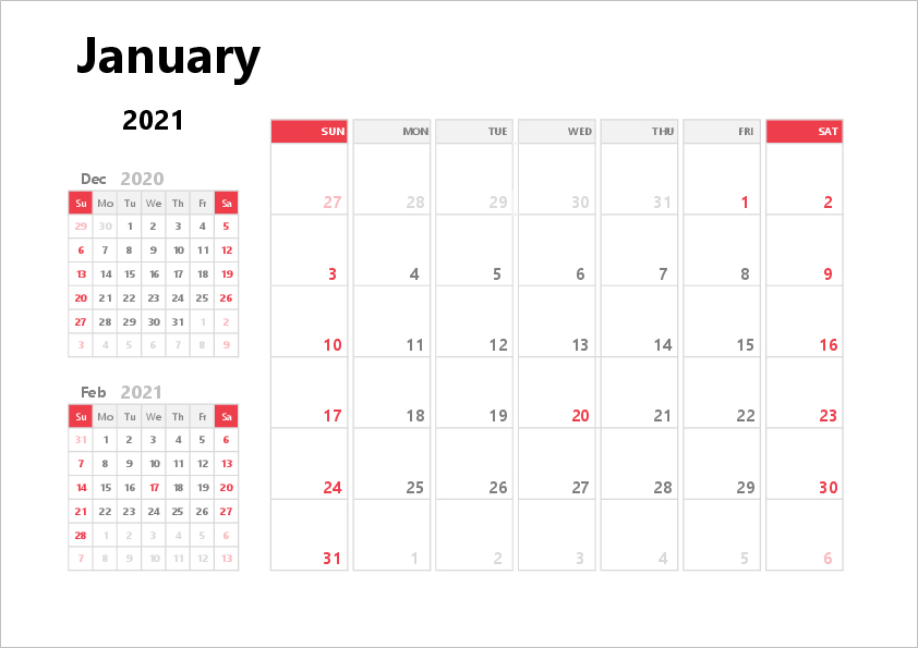 2021 Excel Calendar | Free Printable Templates-2021 Vacation Calendar Printable Template