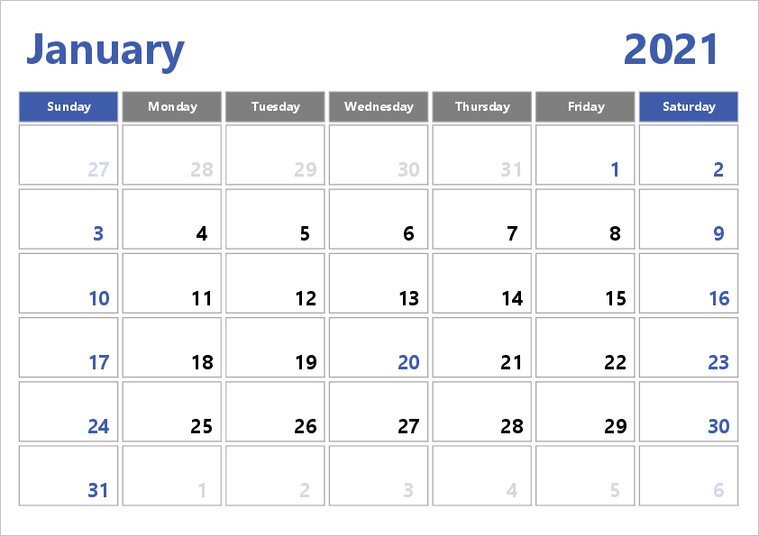 2021 Excel Calendar | Free Printable Templates-Ms Word Calendar 2021