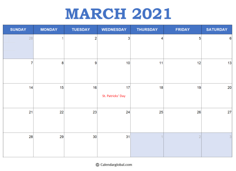 2021 Excel Calendar Templates: Free Printable Monthly-Planner 2021 Excel Calendar Template