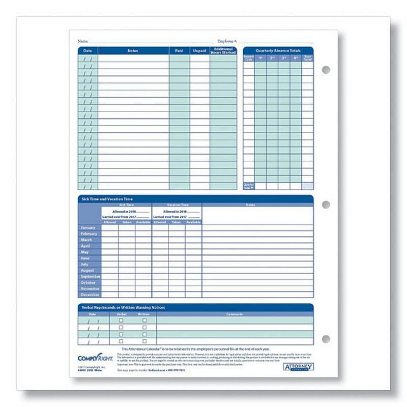 2021 Free Printable Attendance Sheet : Download 2021-2021 Attendance Calendar Template