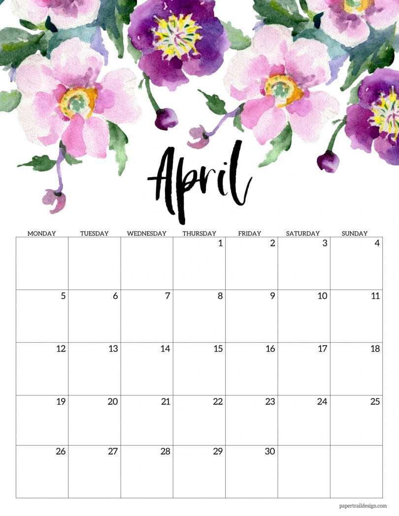 2021 Free Printable Calendars - 20+ Designs For Monthly-2021 Free Printable Monthly Calendar Pages