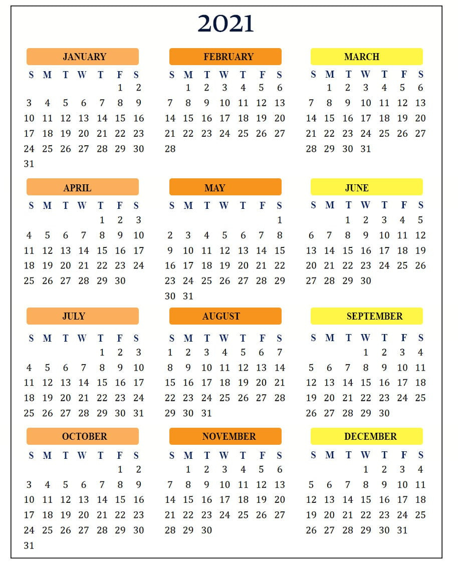 2021 Holidays | Free 2021 Calendar With Holidays-Free Yearly Vacation Calendar 2021