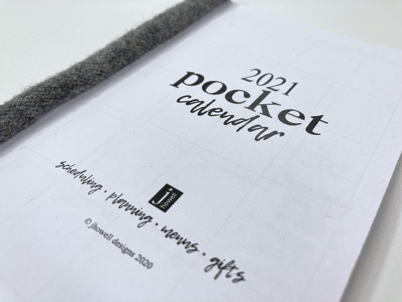 2021 Mini Printable Pocket Calendar Minimalist Style | Etsy-Printable Pocket Calendar 2021