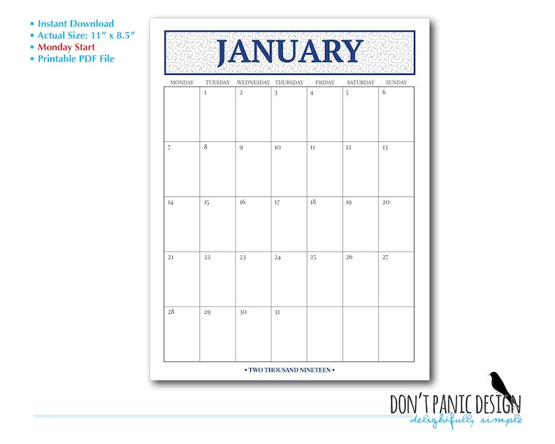 printable calendar 2021 large font calendar template