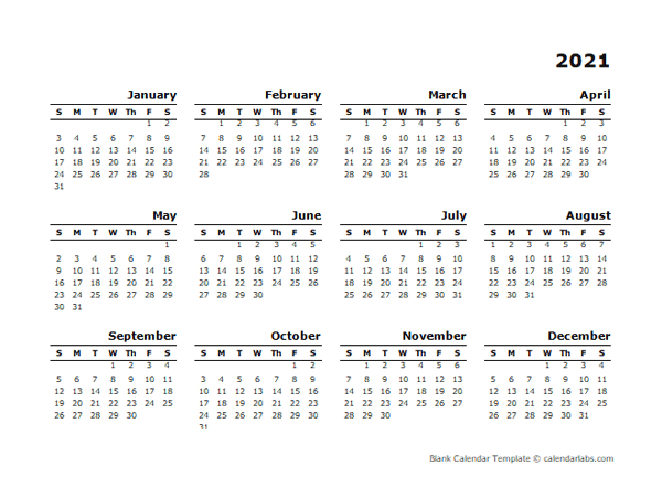 2021 Printable Yearly Design Calendar - Free Printable-Free Calendar Templates Printable 2021