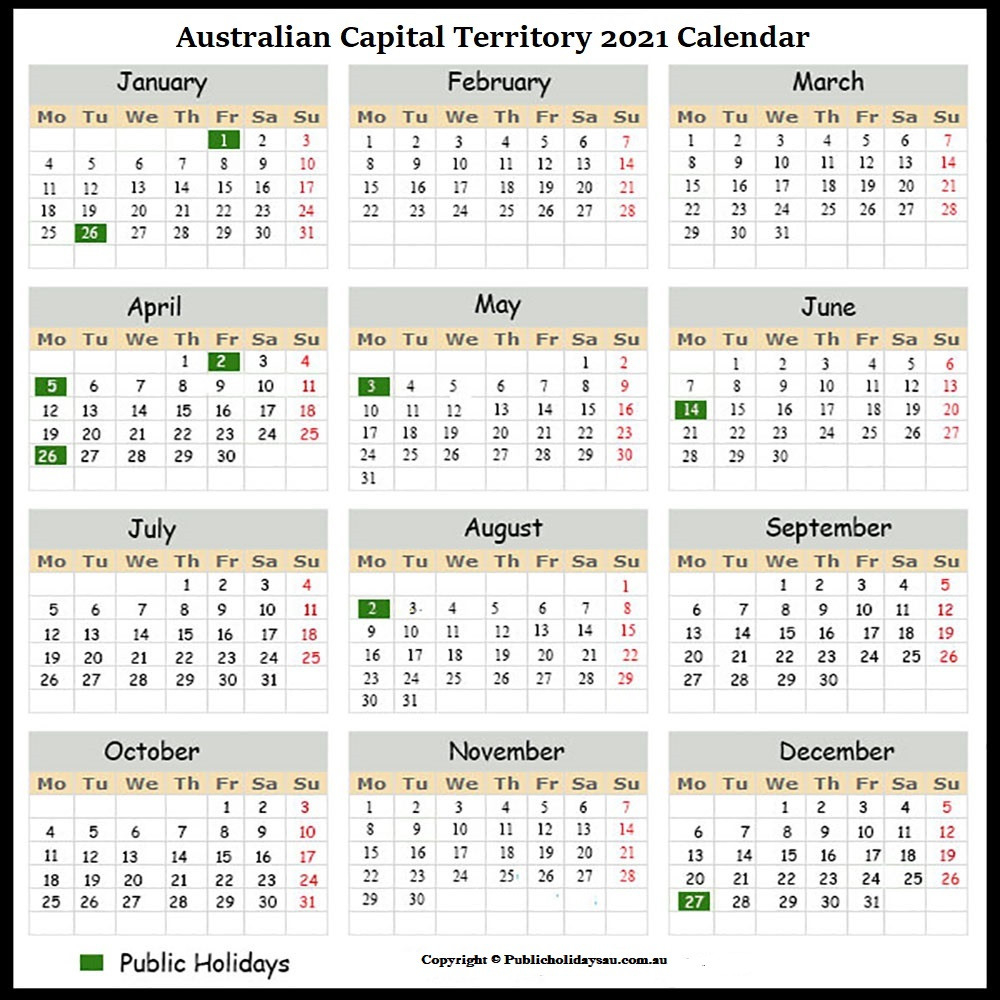 2021 Public Holidays Act-2021 Calendar Sun To Sat