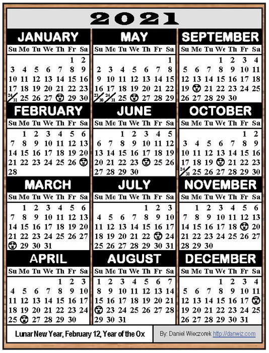 2021 Usa Calendars - Pdf And Print Editions-Free Printable 2021 Pocket Calendars