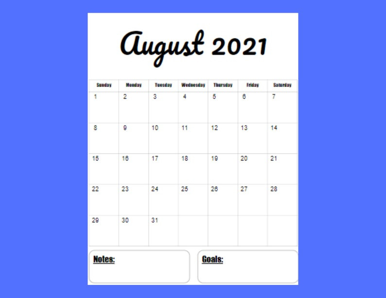 2021 Vertical Calendar Printable Template 12 Month 8.5 X-Printable 81/2 X 11 June 2021