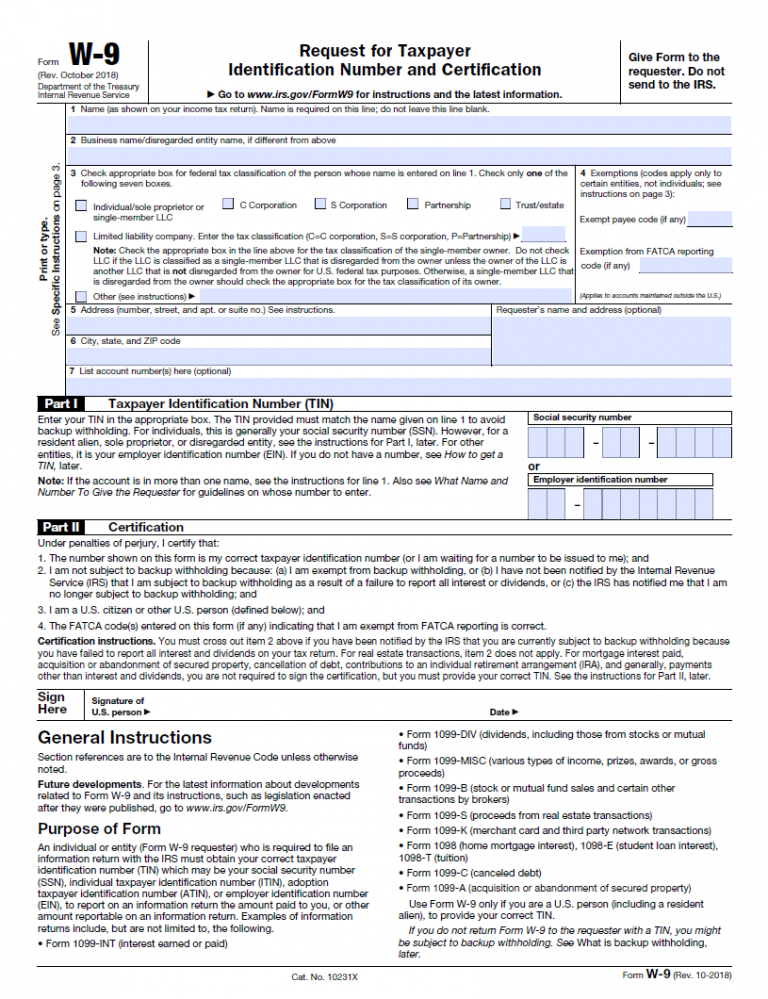 2021 W9 Form Printable Irs | W-9 Form Printable, Fillable 2021-2021 Free Printable Irs Forms W-9