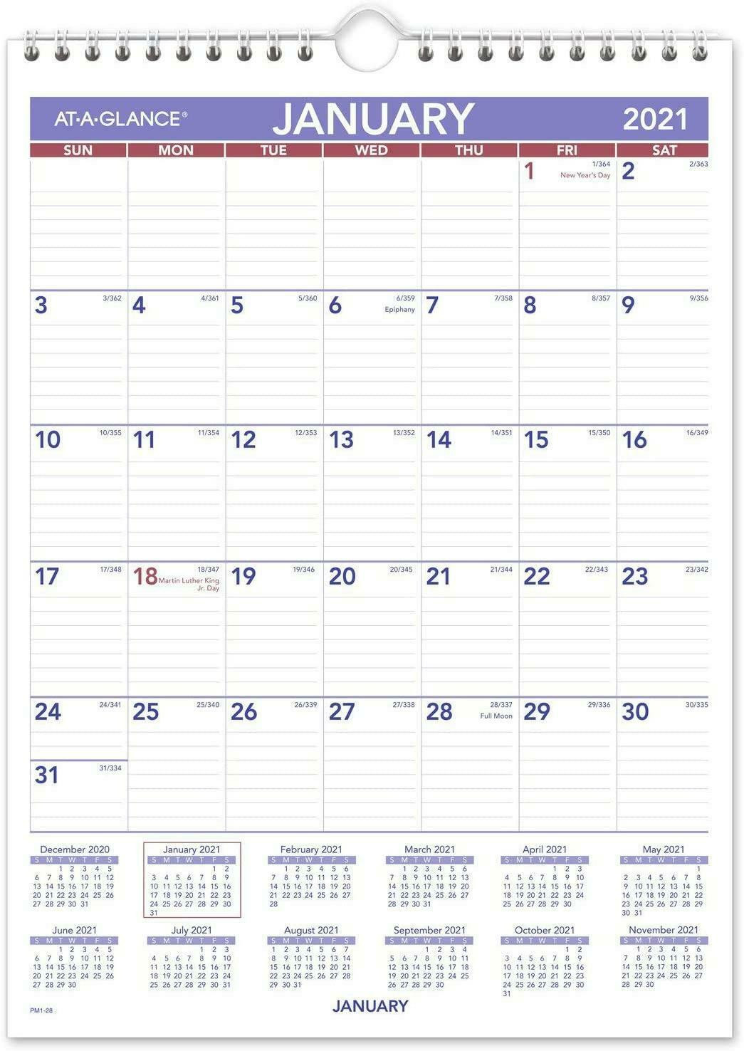 2021 Wall Calendar 8&quot; X 11&quot; Mini Wirebound Pm12821 Keep-Printable 81/2 X 11 June 2021