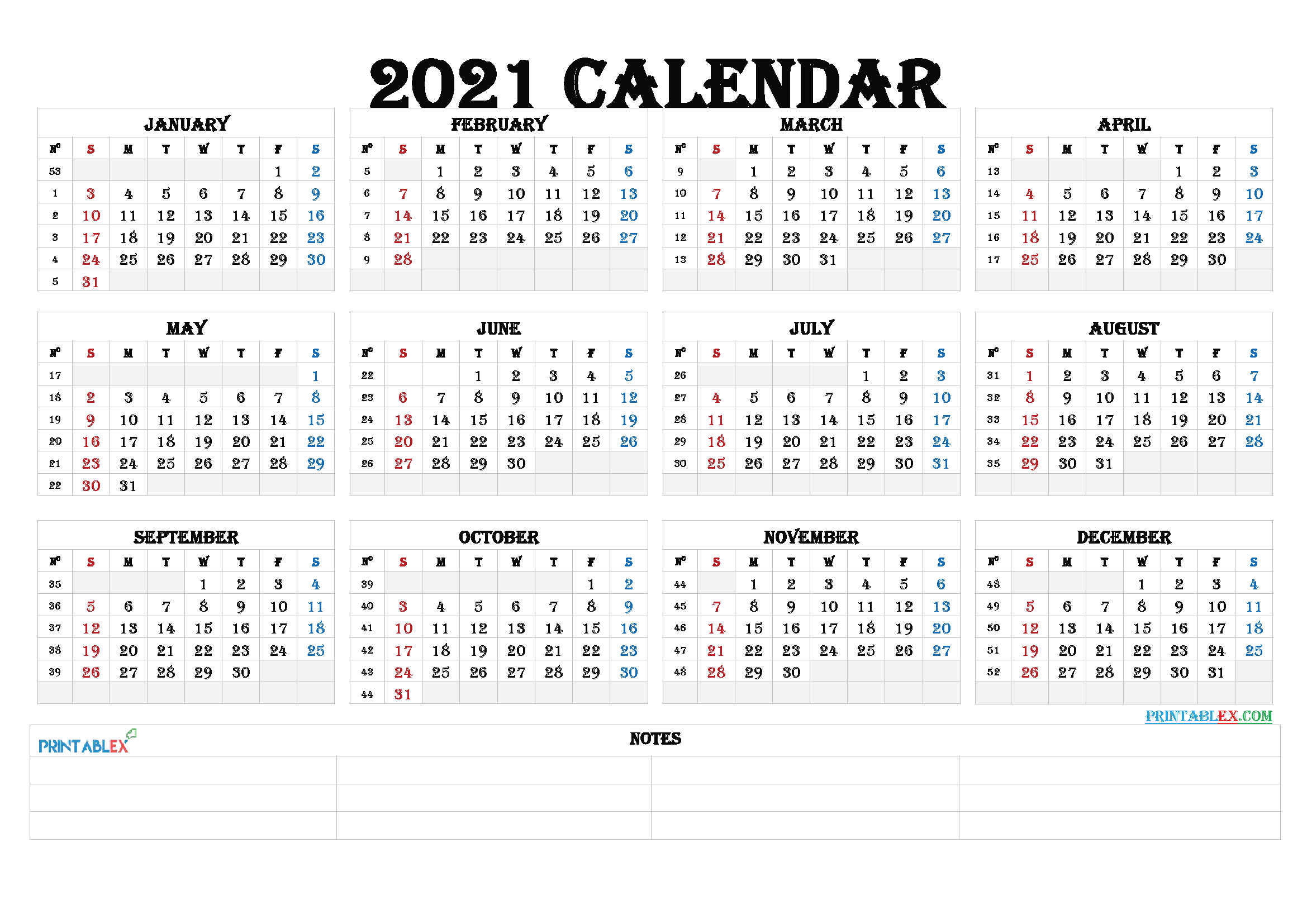 2021 Yearly Calendar Printable Word : 2021 Editable Yearly Calendar Templates In Ms Word Excel-2021 Calendar Template Word