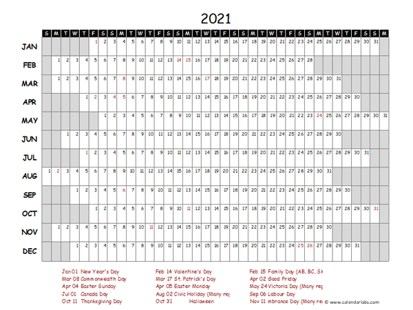 2021 Yearly Project Timeline Calendar Philippines - Free-Planner Organizer 2021 Excel