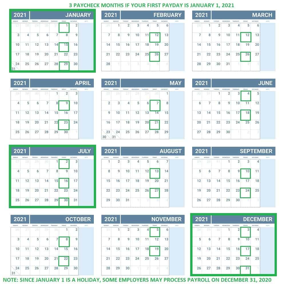 3 Bi Weekly Paycheck Month Calendar 2021 | Lunar Calendar-2021 Bi Weekly Payroll Calendar