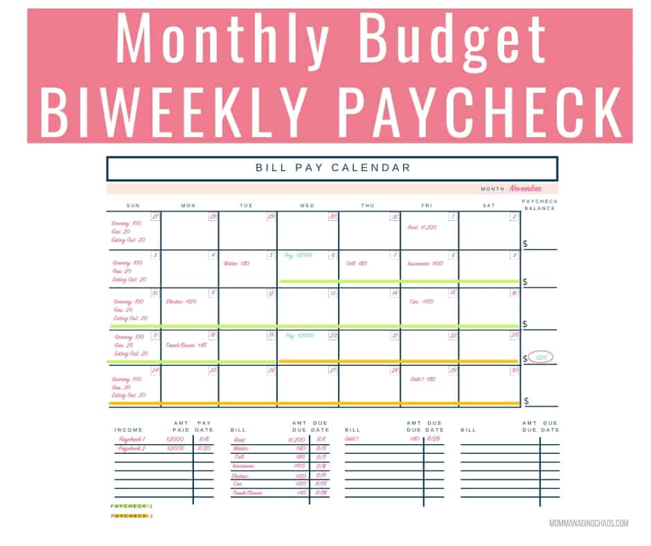 4 Amazingly Simple Steps To Make A Biweekly Budget In 2021-2021 Monthly Bills