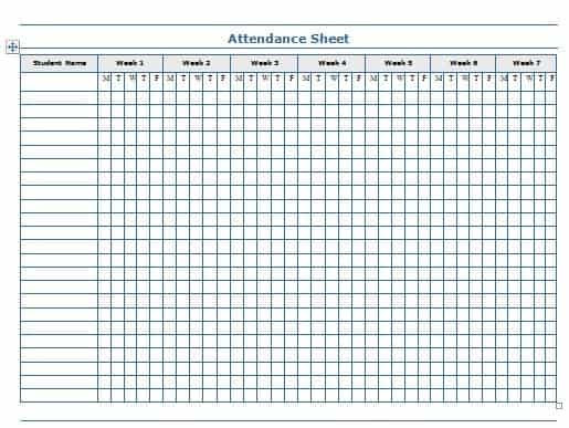 6+ Attendance Sheet Templates - Word Excel Templates-Free 2021 Attendance Templates