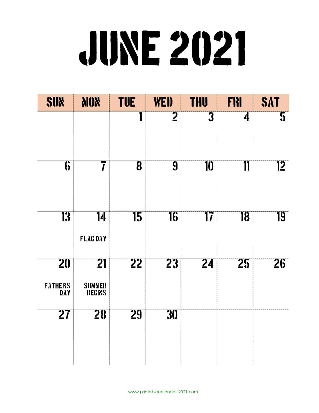 60+ Free June 2021 Calendar Printable With Holidays, Blank-Blank June Calendar 2021