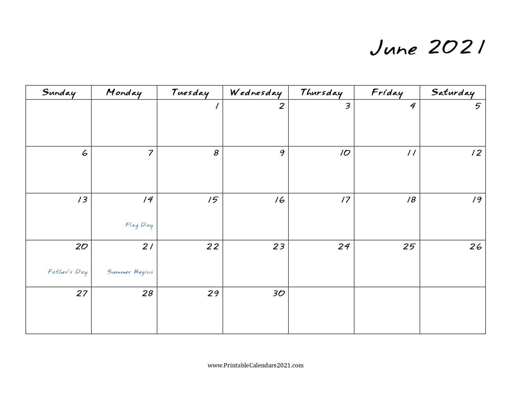 60+ Free June 2021 Calendar Printable With Holidays, Blank-June 2021 Calendar 4X6