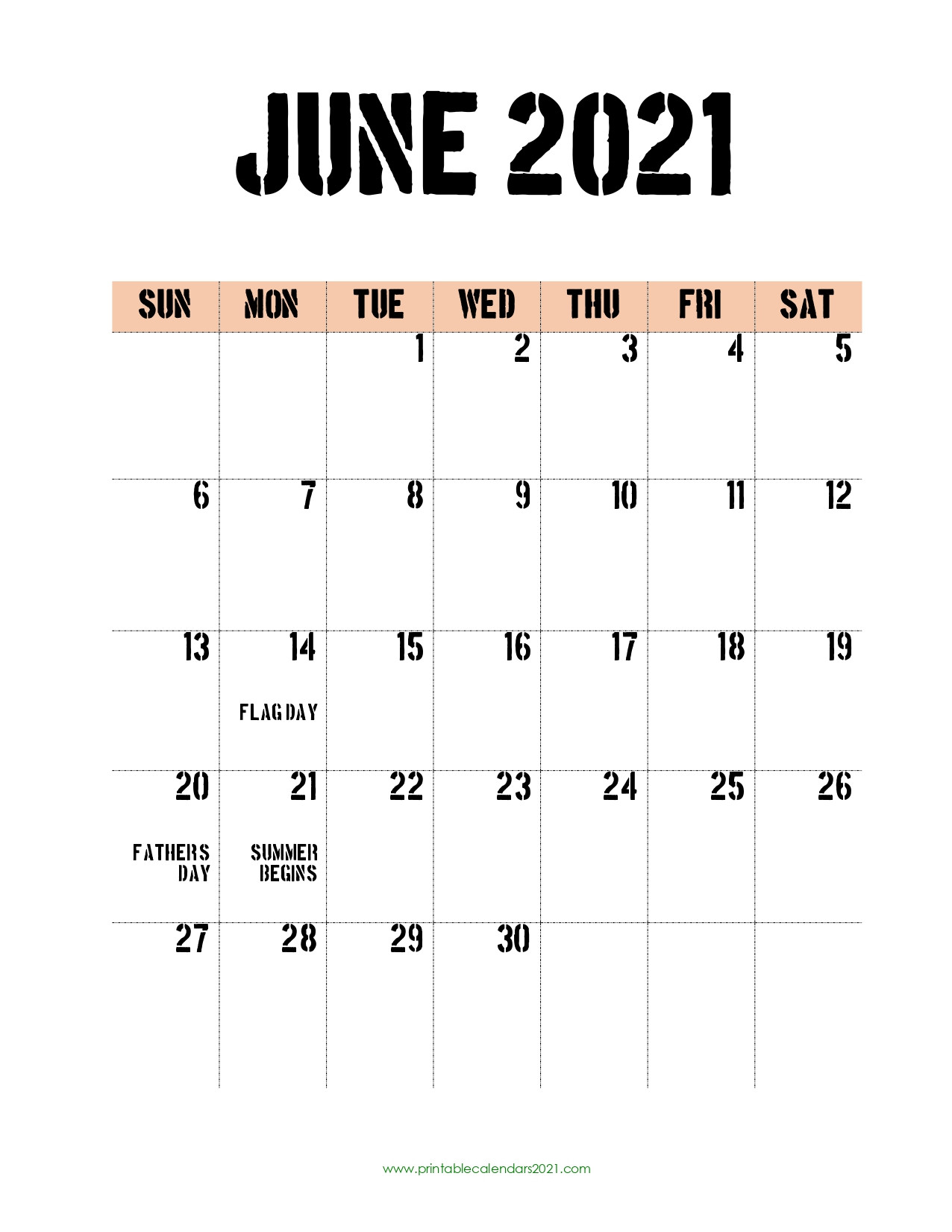 60+ Free June 2021 Calendar Printable With Holidays, Blank-June 2021 Calendar 4X6