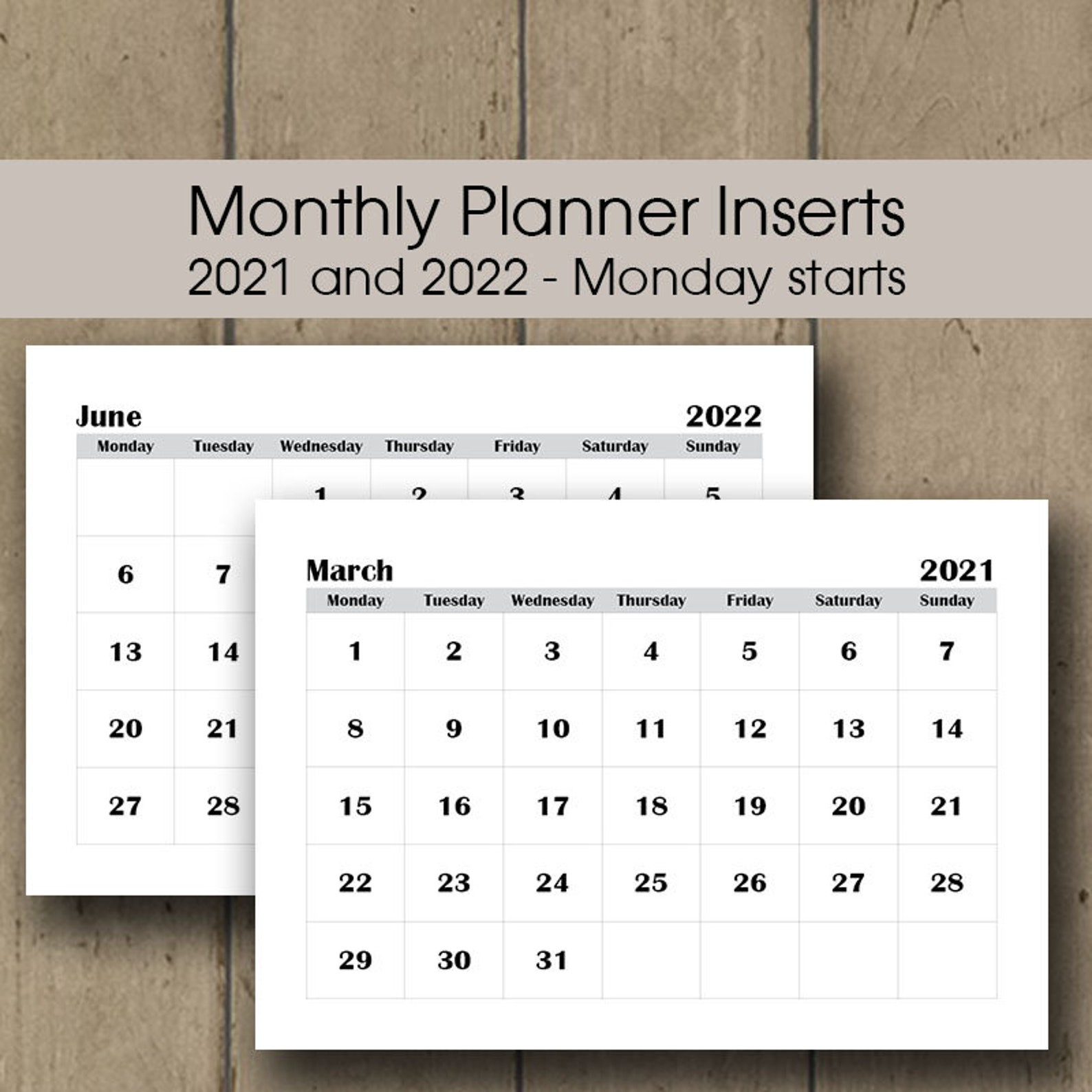 A3 2021 2022 Perpetual Printable Wall Calendar 2021-Monthly Calendar Printable 2021 A3