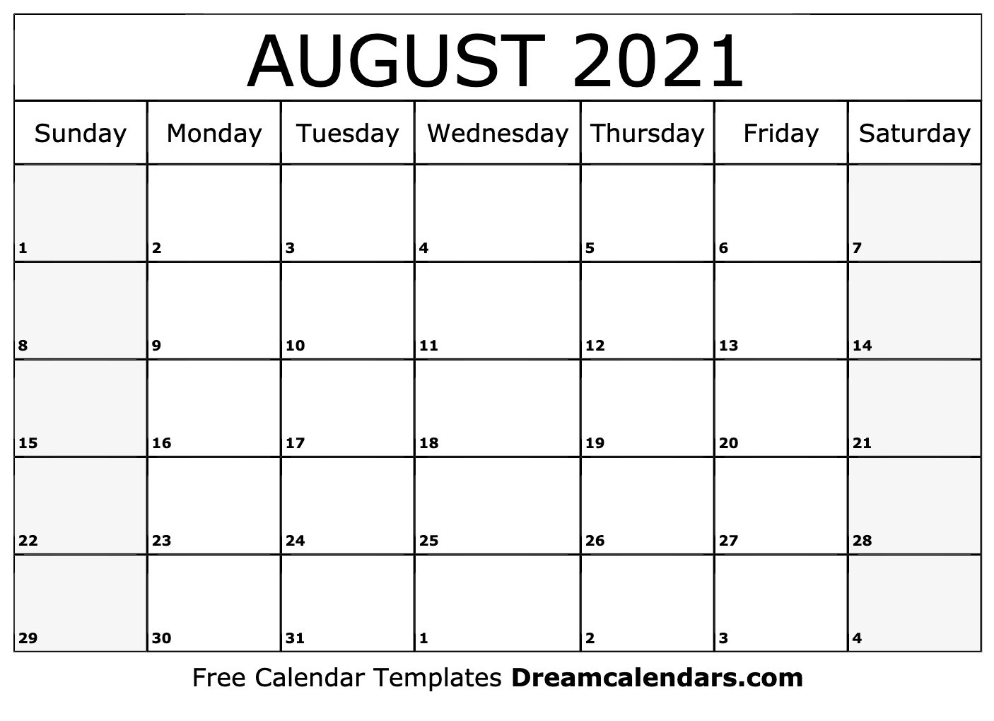 August 2021 Calendar | Free Blank Printable Templates-Appointment Calendar For Month Of August 2021