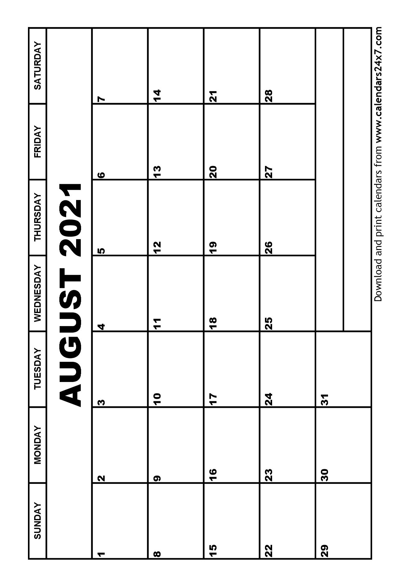 August 2021 Calendar &amp; September 2021 Calendar-Blank 2 Page 2021 Calendar